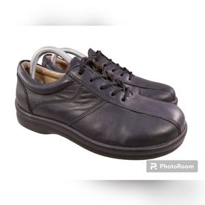 Footprints by Birkenstock woman laces shoes black leather size 38/7 euc